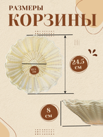 Корзина для хлеба круглая 24*6 см CGPro