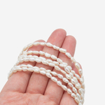 Жемчуг культивированный Кеши, белый, 3,5*6-7мм