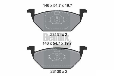 BENDIX Braking - BPD1013-BEN - Brake Pad Set, disc brake