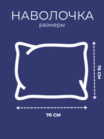 Наволочка 70х70 Бязь Хлопок Совы на голубом фоне 1 шт.