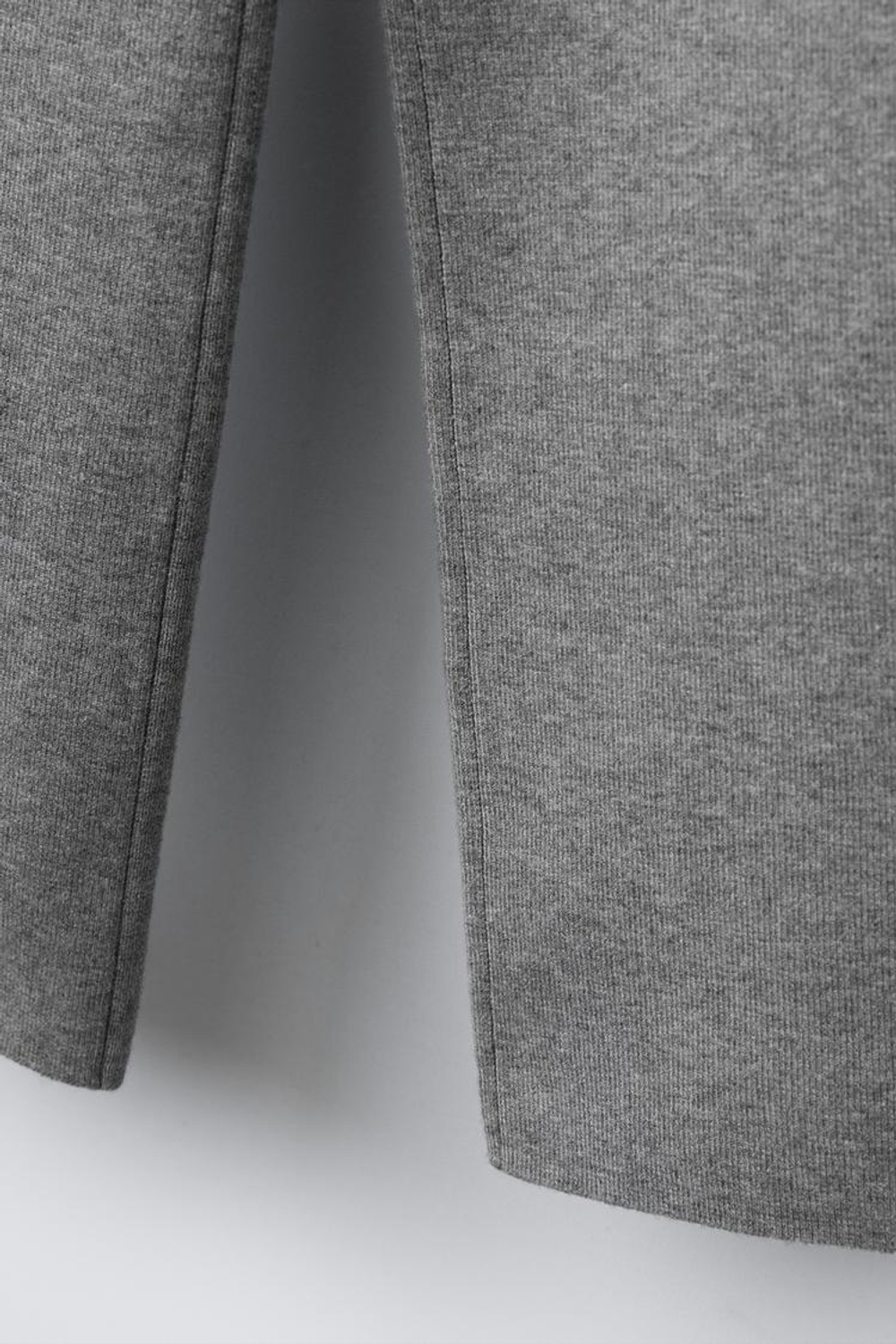 ZARA ТРИКОТАЖНЫЕ БРЮКИ WIDE LEG, МЯГКИЙ СЕРЫЙ