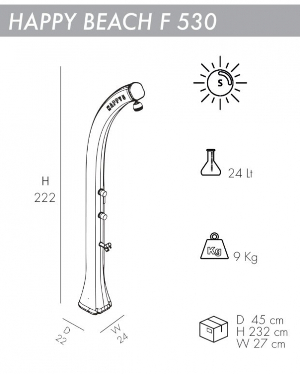 Душ солнечный Happy Beach F 530