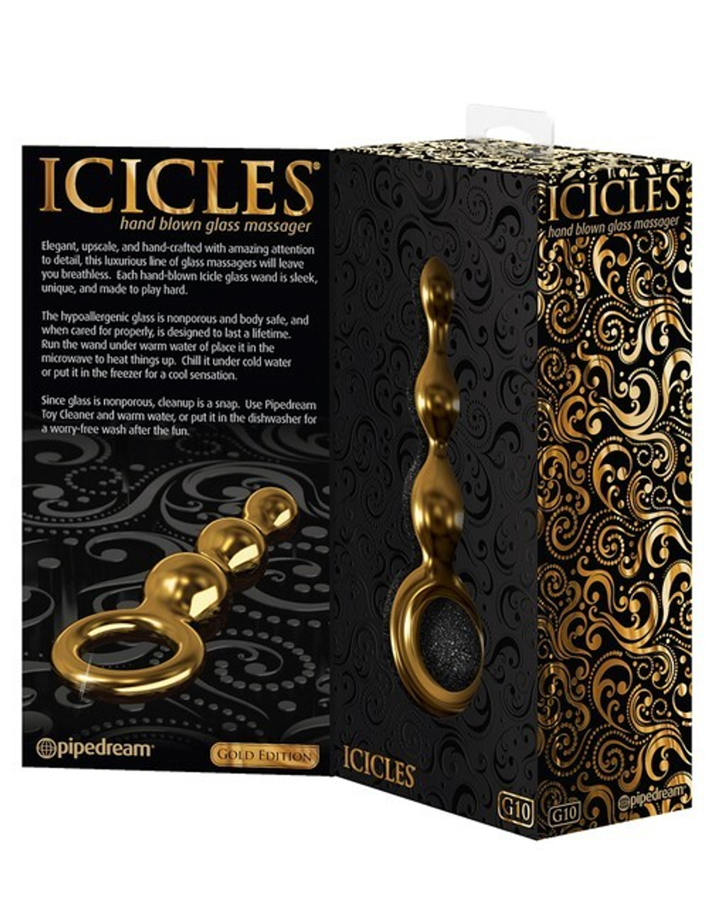 Анальный фаллоимитатор ICICLES Gold Edition G-Spot и P-Spot G10 золотой (Цвет: золотой)