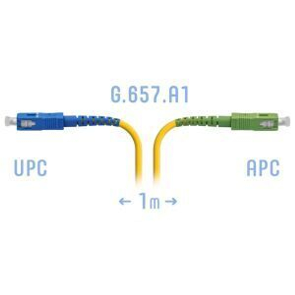 Патчкорд оптический SC/UPC-SC/APC SM G.657.A1 1 метр