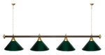Лампа STARTBILLIARDS 4 пл. (плафоны зеленые,штанга золотая,фурнитура золото)