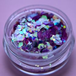 1758 Шестигранники микс "Крылья феи" 2 г крупные