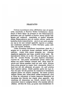 Apvleii Metamorphoseon libri XI Franciscvs Eyssenhardt recensvit | Apuleius