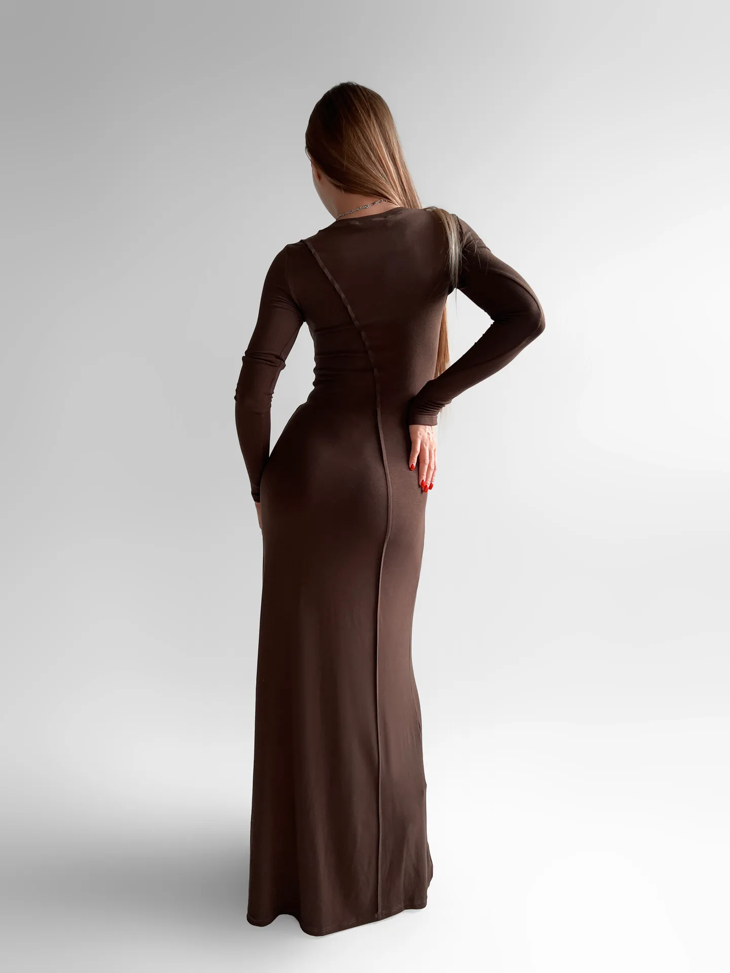 Платье by Bor 23470 длинное облегающее расклешенное к низу