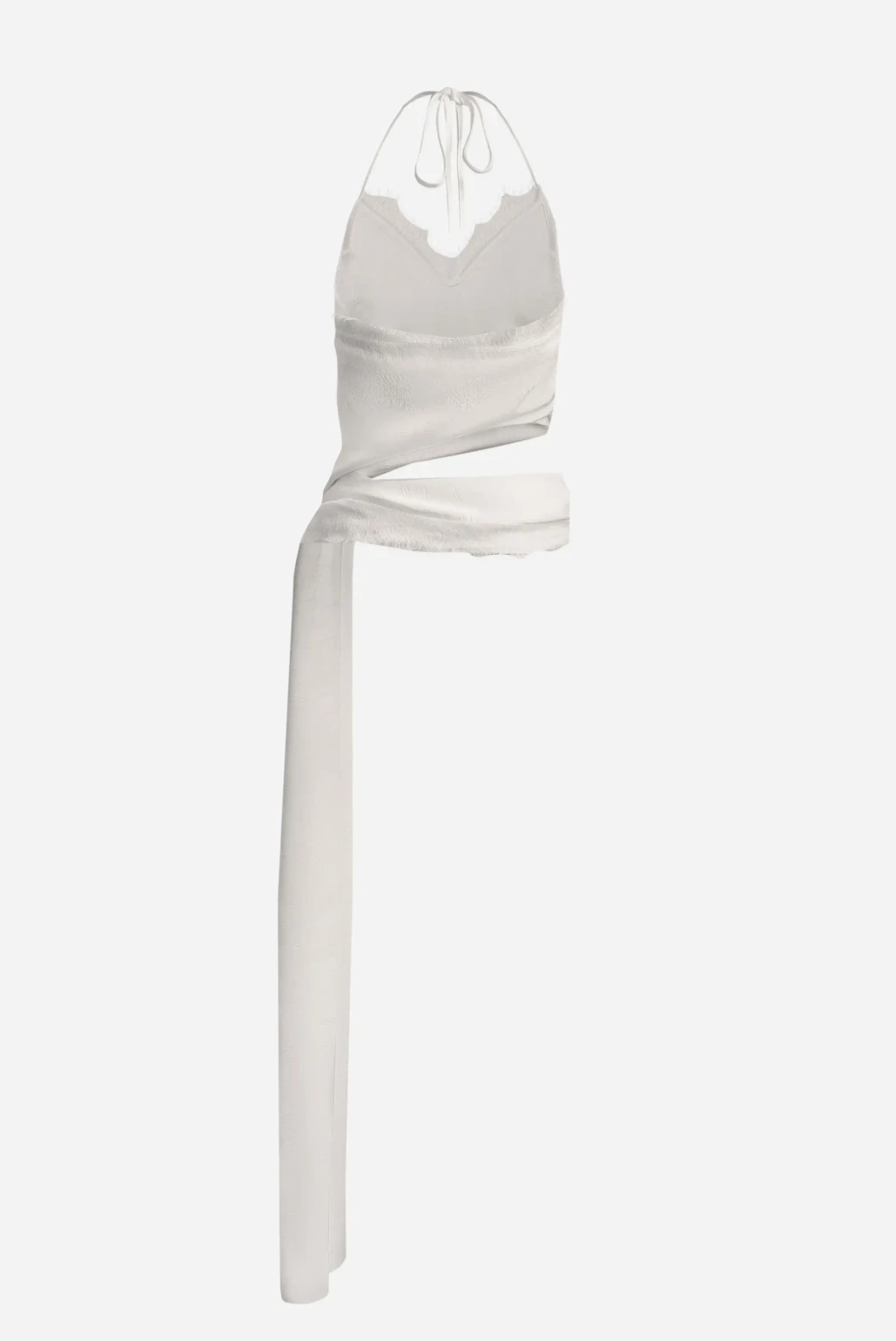 Топ с кружевом белый