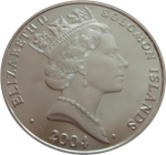 Соломоновы о-ва 10 долларов 2004 Бег Эстафета Олимпиада Афины 2004 От Сиднея до Афин СЕРЕБРО