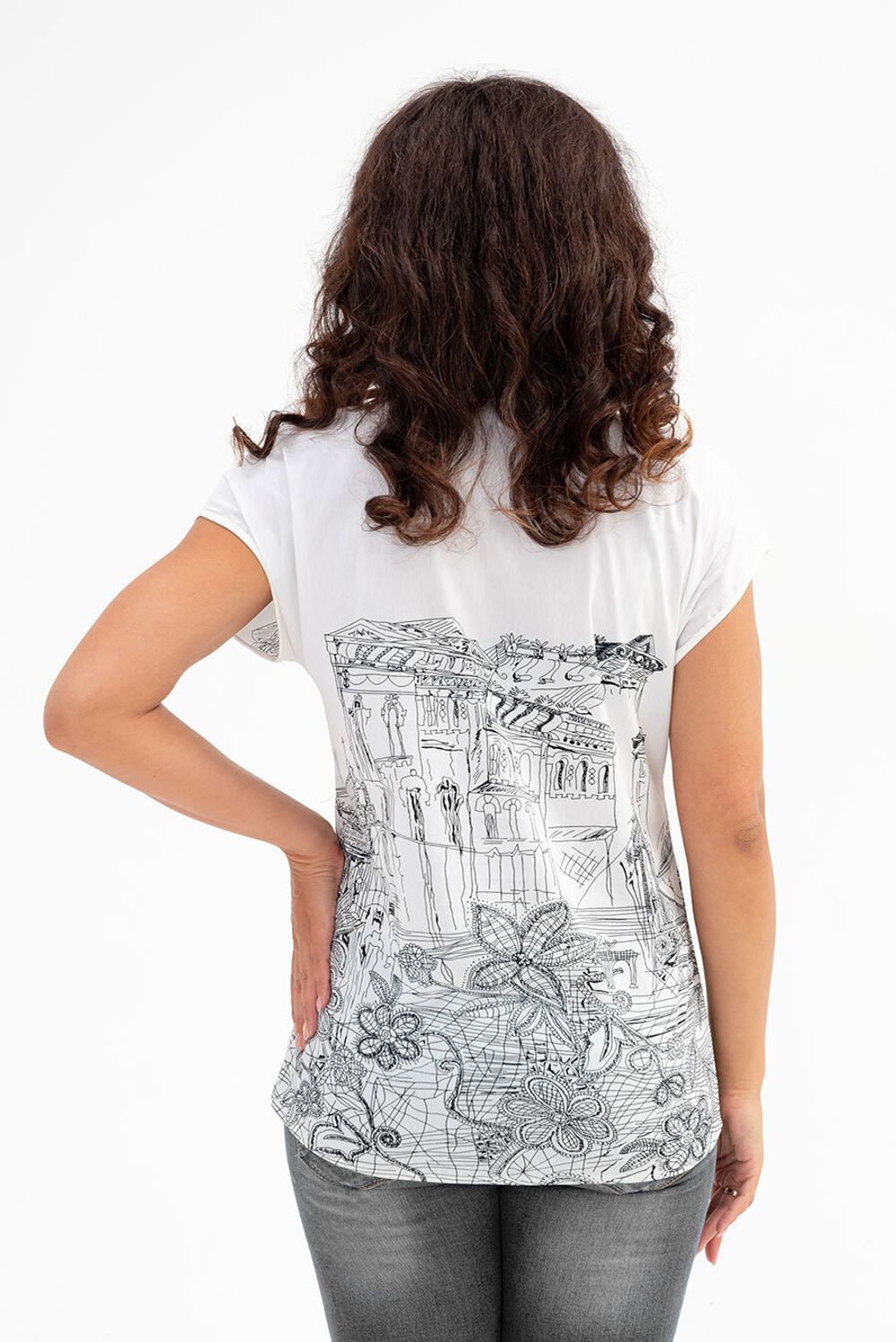 Туника Френч (48-56) Serenada белый (Акция)