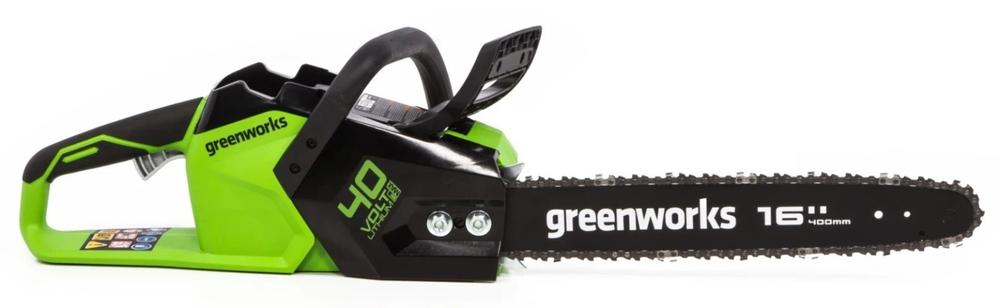 Пила цепная аккумуляторная GREENWORKS GD40CS18 40V, 40 см, б/щ, до 1,8 квт, АКБ 8Ач и ЗУ 2005807UH