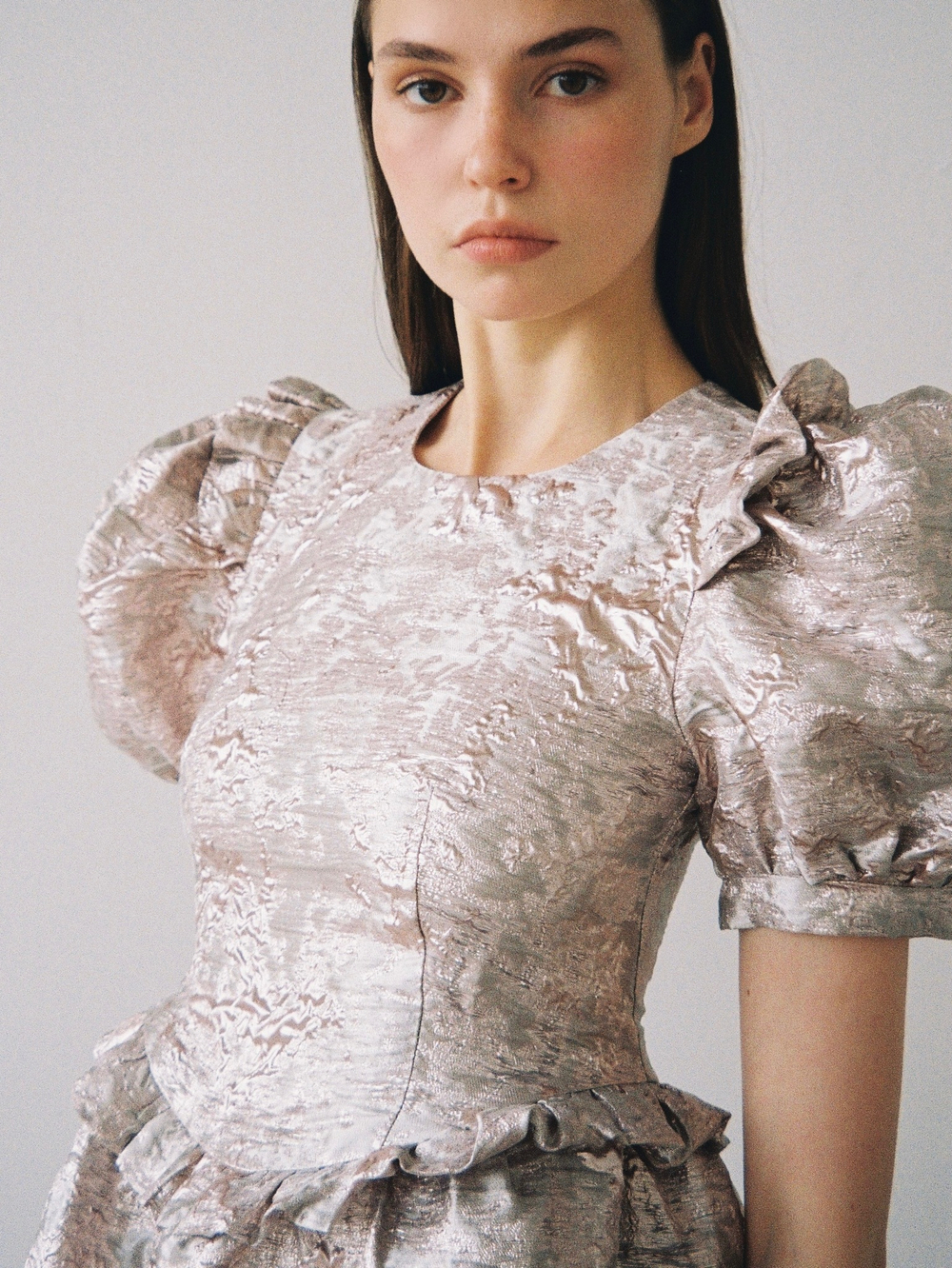 Metallic pink dress