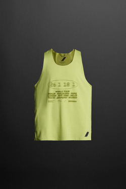 ZARA ТОП В СПОРТИВНОМ СТИЛЕ, ЛАЙМОВЫЙ