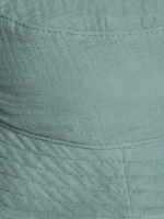 Зеленая детская панама на лето с завязками