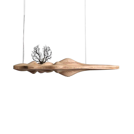 Pendant design lamp UFO  L80 (lightе Wood)