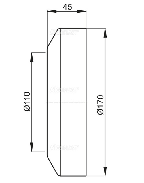 Обрамление для унитаза Alca Plast d 110 малое, белый (A98)