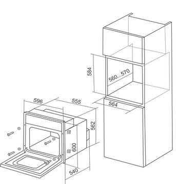Электрический духовой шкаф DeLuxe 6006.05 эшв-062