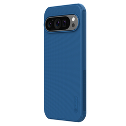Усиленный двухкомпонентный чехол синего цвета от Nillkin для Google Pixel 9 Pro XL, серия Super Frosted Shield Pro
