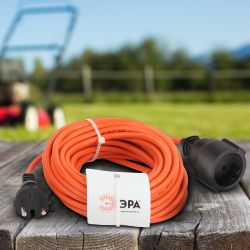 Удлинитель силовой ЭРА UPx-1-2x0.75-20m в бухте без заземления 1 розетка 20м ПВС 2х0.75мм2 | Силовые удлинители