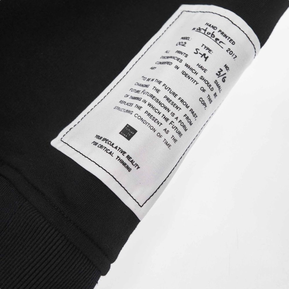 Толстовка Futureisnown Text Back Sweatshirt Черная