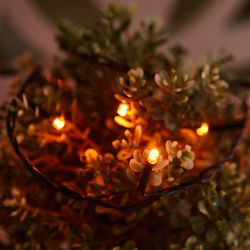 ULD-S2000-200-DGA AMBER IP20 Гирлянда светодиодная. 20м. 200 светодиодов. Янтарный свет. Провод зеленый. ТМ Uniel