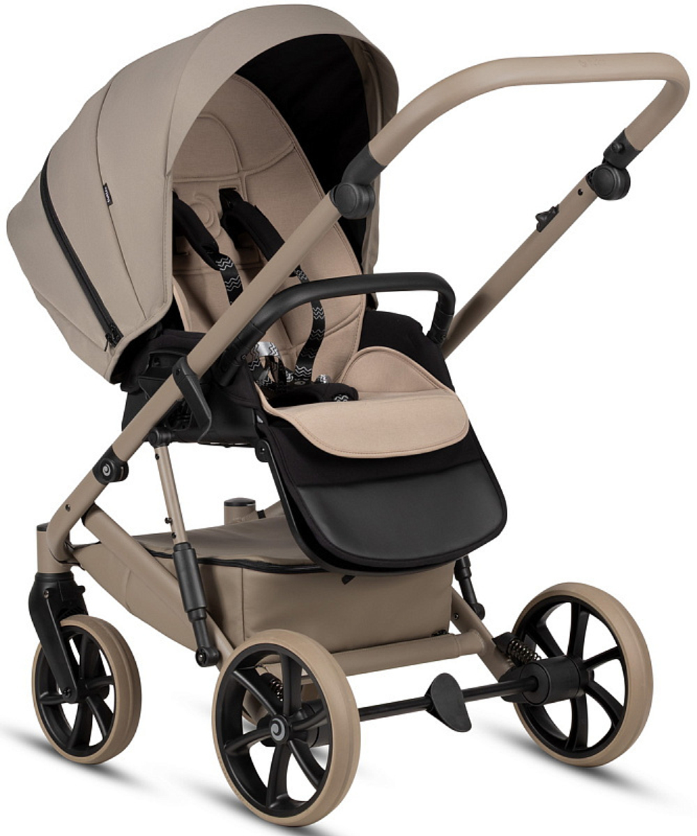 Детская коляска Tutis Viva 6 Plus Essential 3 в 1 с автокреслом Elo Lux EduSky Black 1612068 Warm Grey