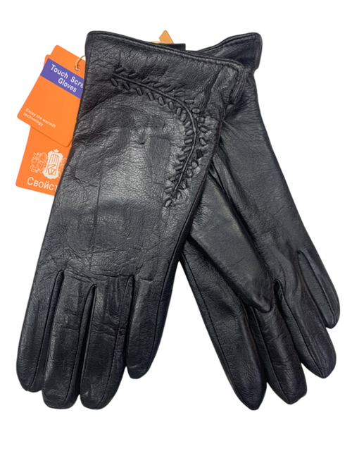 Перчатки. Женские. Материал верха: Кожаные. Подклад: Флис-плюш. 5 шт в упаковке.