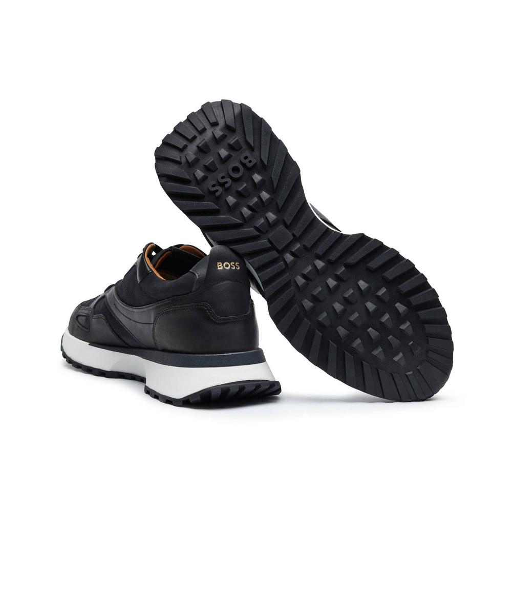 Кожаные кроссовки jonah BOSS BLACK - черный(50523095)