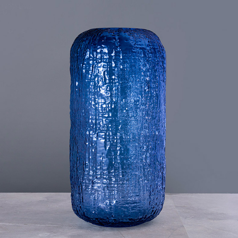 Ваза Cloyd KOWO Vase / выс. 34 см - синее стекло (арт.50021)