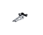 Переключатель передний Shimano Deore, M6000, 3x10 скоростей, верхняя тяга, 42T, средний хомут 34.9мм, угол наклона 66-69°, черно-серебристый, без упаковки