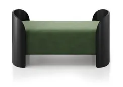 Банкетка Lagom 2 120 см (зелено-голубой FiberGuard, черный)