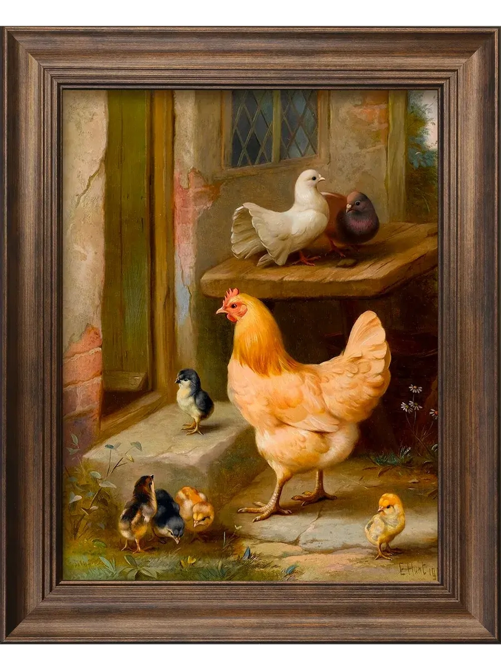 Картина интерьерная на холсте в раме 25*31 см