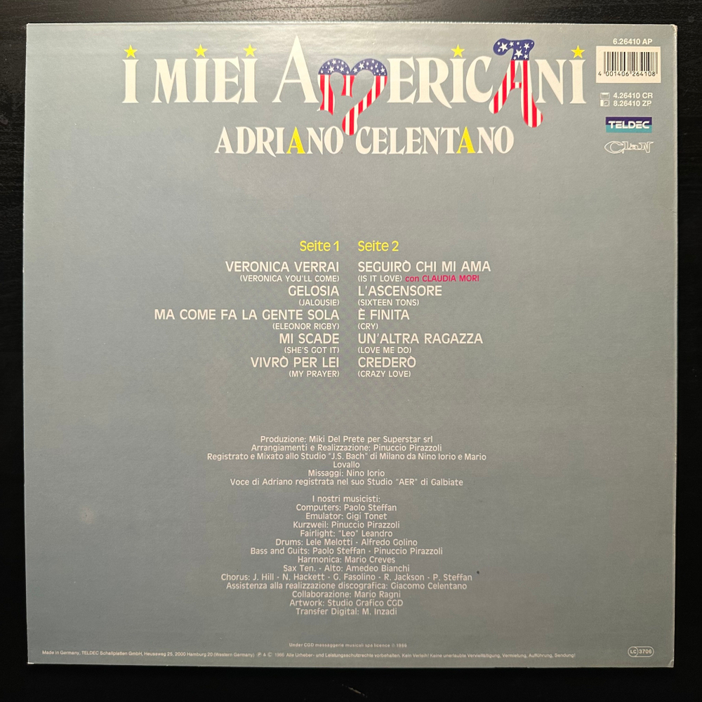 Adriano Celentano - I Miei Americani (Германия 1986г.)