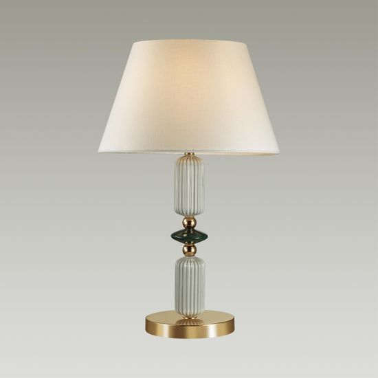 4861/1TC CLASSIC ODL_EX22 203 золотой/раноцветн.керамика/абажур Настольная лампа E27 1*60W 4861/1TC CANDY