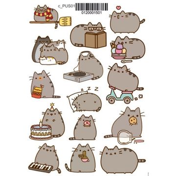 Наклейка А5 c Pusheen cat 01, Пушин 01