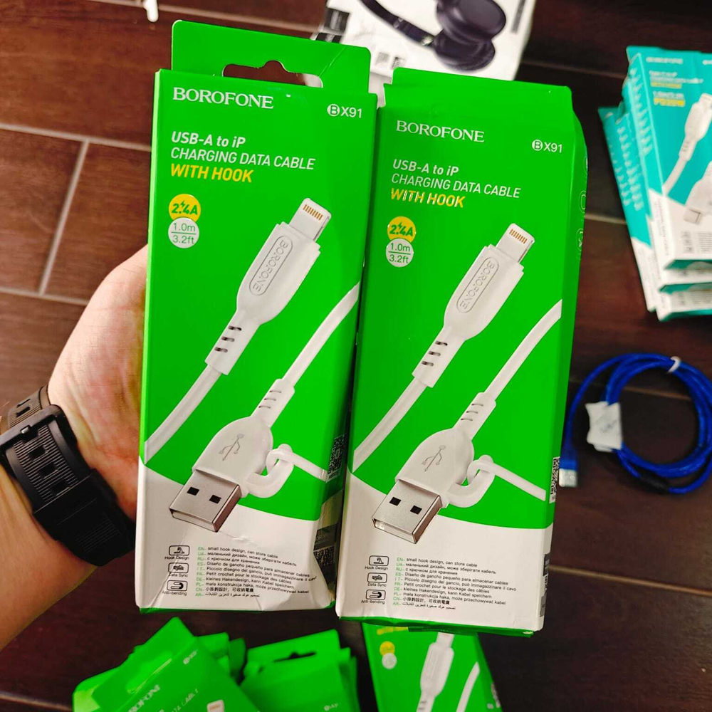 Кабель USB - Lightning BOROFONE BX91 (белый) 1м мятая упаковка