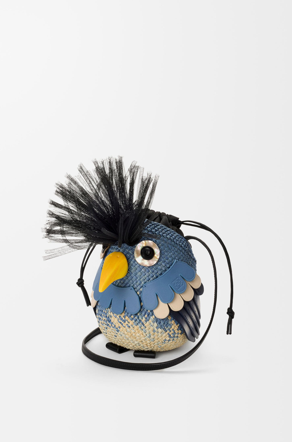 Loewe Сумка Bird в форме птицы из пальмы и телячьей кожи, синий