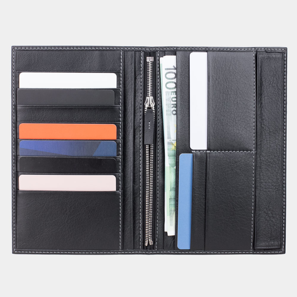 Мужской кошелек Secret+ из кожи теленка черного цвета