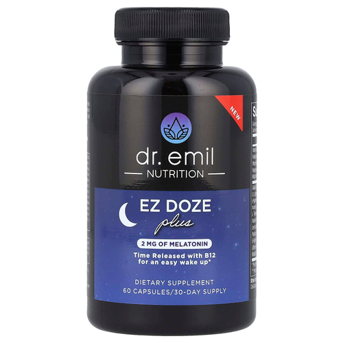 Dr. Emil Nutrition, EZ DOZE Plus Melatonin, 60 капсул