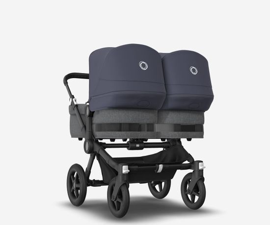 Коляска для двойни 2 в 1 Bugaboo Donkey 5 Twin Stormy blue/Grey melange/Black