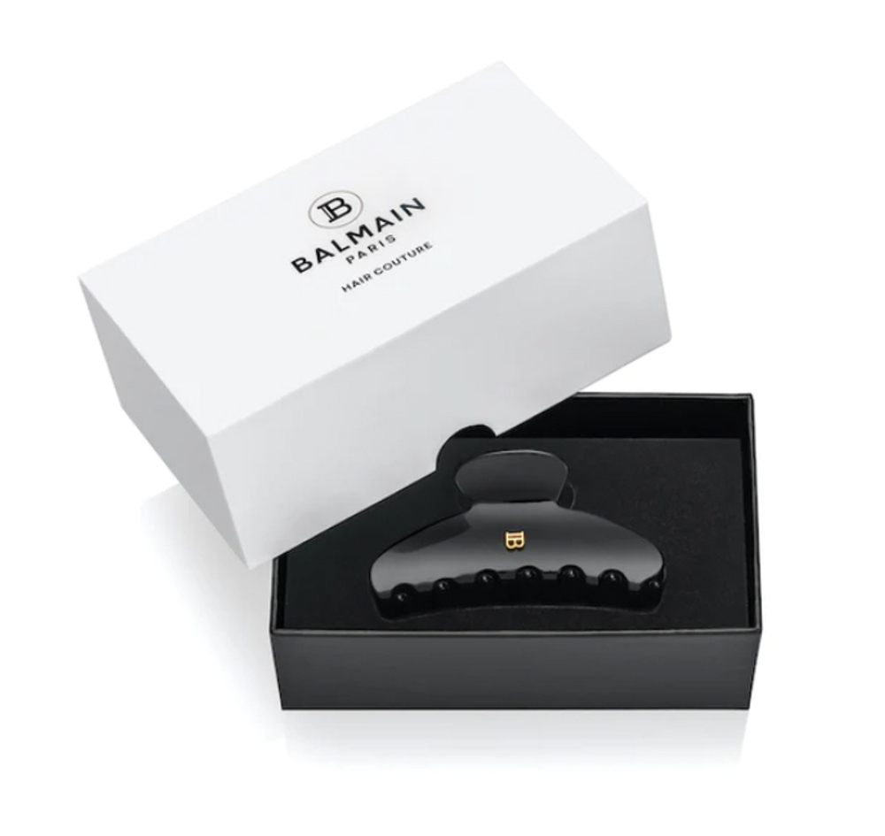 Balmain Hair Заколка-краб для волос черная размер М Рince black M