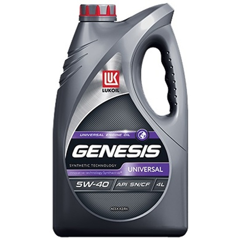 Моторное масло Лукойл Genesis Universal 5W-40, синтетическое, 4 л