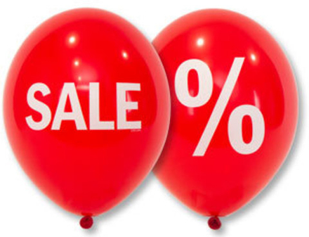 Воздушные шары "Sale %"