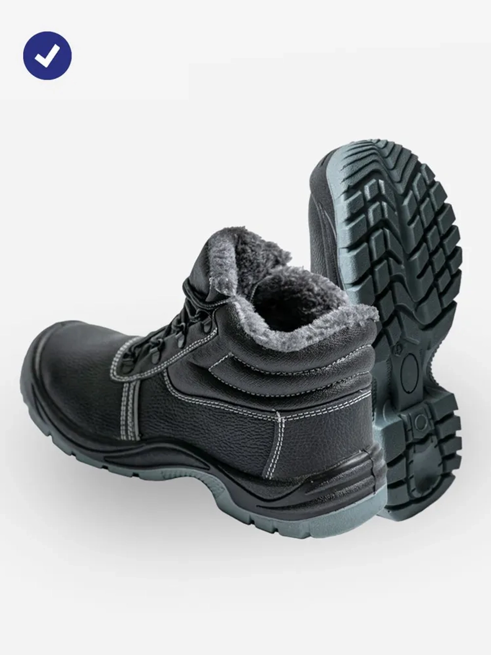 Ботинки рабочие зимние с МП подошва двойная ПУ/ПУ - ПОД ЗАКАЗ