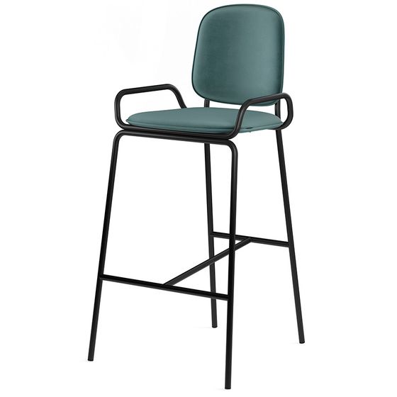 Барный стул Ror, 2 Frame, зеленый велюр