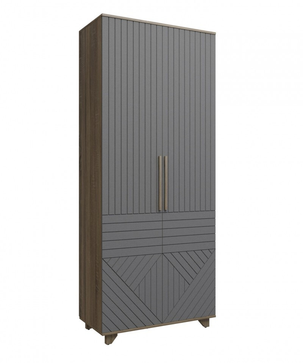 Шкаф 2-х створчатый Копенгаген (дуб самдал, серый графит)