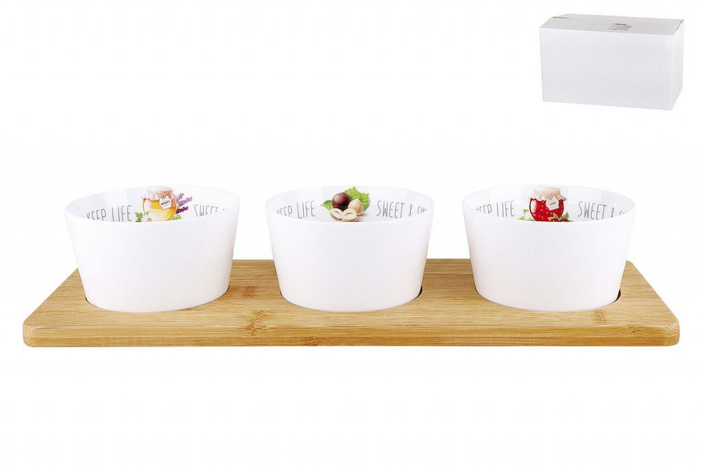 Набор салатников 1/3 на подставке 3 салатника YQ1966SB