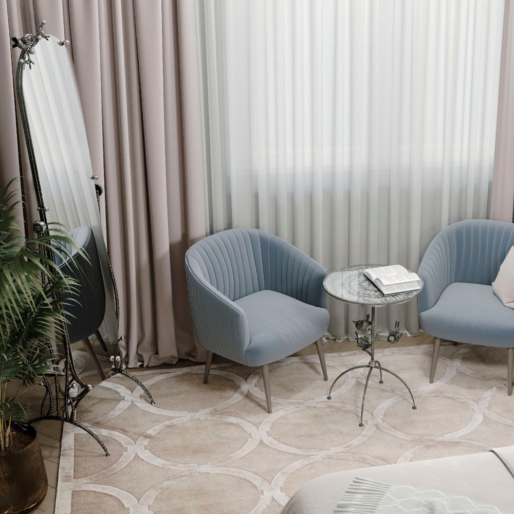 Столик Терра Птички Серебро