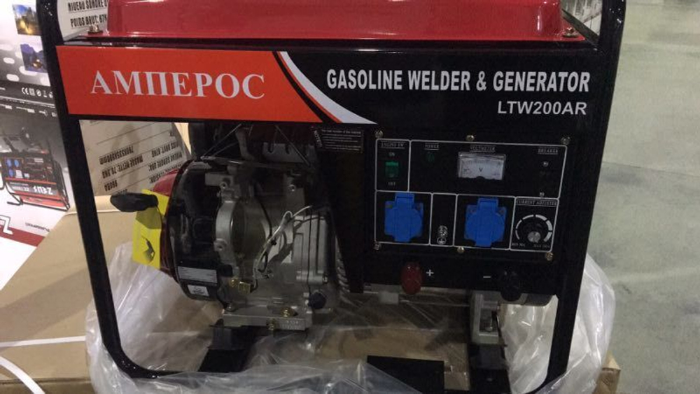 Бензиновый сварочный генератор 200А  АМПЕРОС LTW200AR